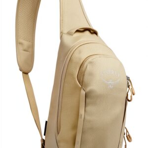 Sac Osprey 6L Tan Concrete compartiments zippés usage-0