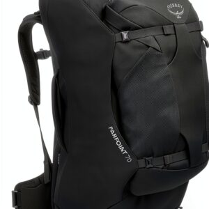 Sac à dos randonnée 70L noir confortable pour homme-0